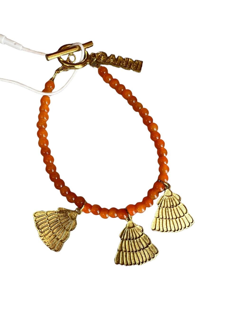 GANNI orange peel beaded boho bracelet